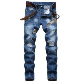 Men's Skinny Camouflage Denim Jeans Pants (Color: colorful, size: 40)