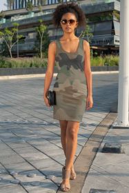 Camouflage Seamless Sublimation Cut & Sew Dress (size: X-Large)