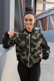 Classic Camouflage Pattern Plakat Bomber Jacket (size: X-Large)